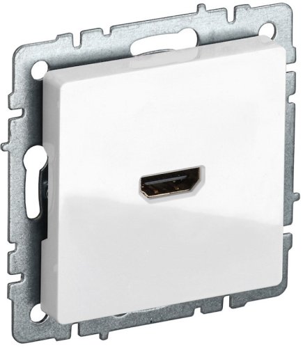 Розетка HDMI без рамки IEK Brite РHDMI-0-БрБ 1-м. белый картинка